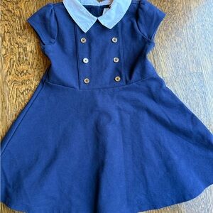Janie and Jack Navy Dress with White Collar